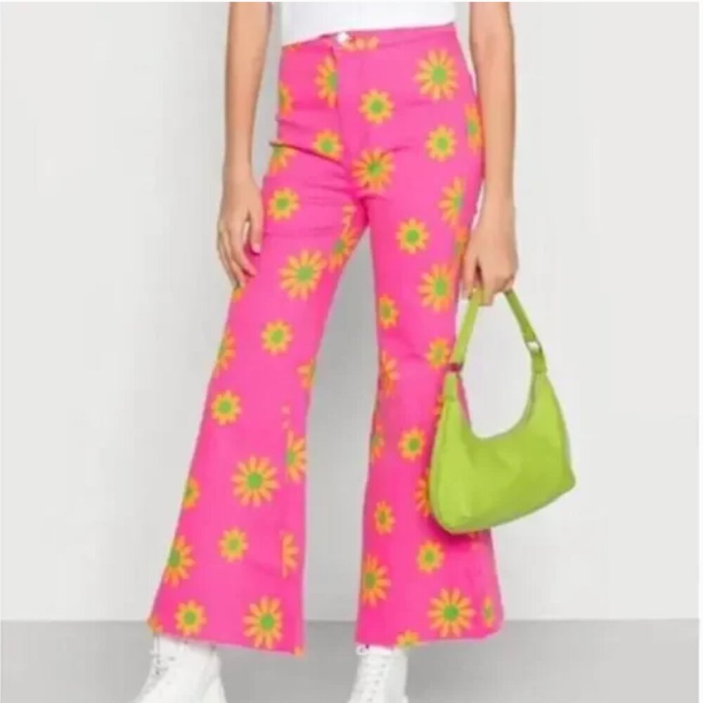 NWT Free People Youthquake Flare Crop Pants Lipstick Combo Size 31